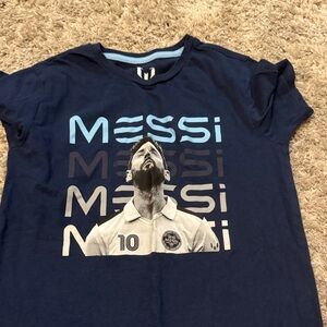 Navy Messi Graphic T-Shirt